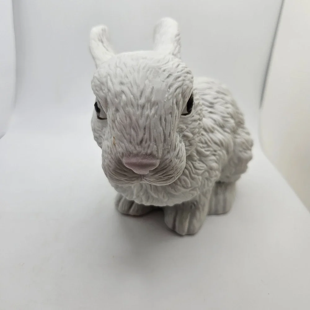 Vintage White Rabbit Bunny Figurine Statue Easter Spring Decor